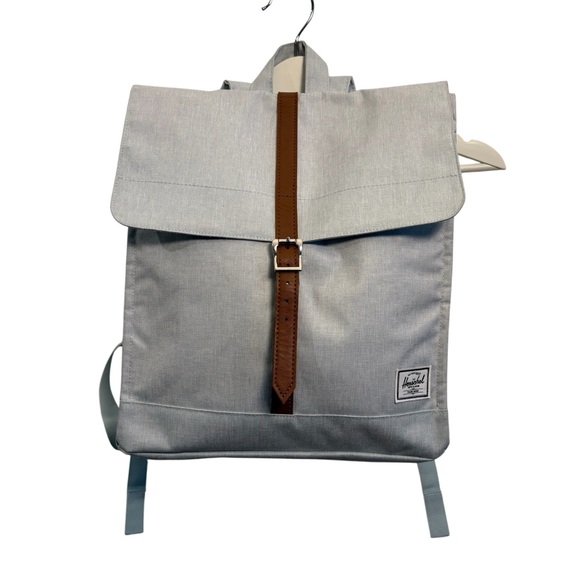 Herschel City Mid 14L Backpack Light Grey Crosshatch/Natural straps main image 5